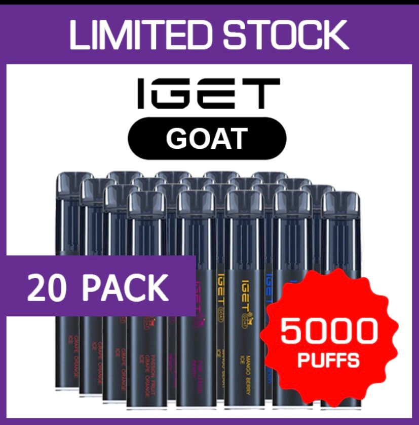 Vape Hub IGET GOAT – 5000 PUFFS – 20 PACK