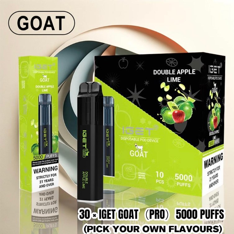 Vape Hub 30 × IGET GOAT（PRO）5000 PUFFS ( PICK YOUR OWN FLAVORS )