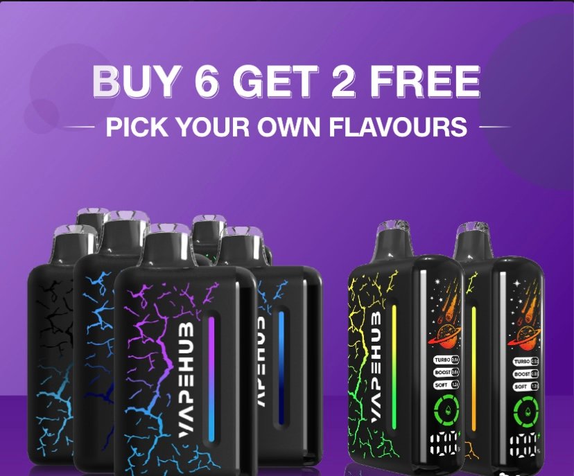 VAPEHUB VAPEHUB ULTRA 20000 BUY 6 GET 2 FREE (PICK YOUR OWN FLAVORS)