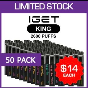 IGET KING – 2600 PUFFS – 50 PACK